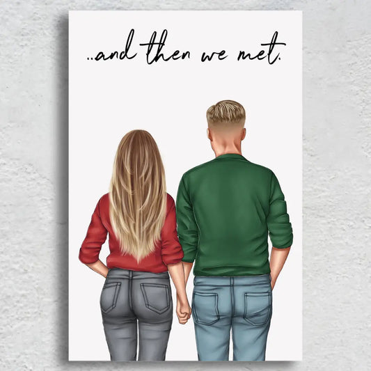 Paar handen vasthouden - Gepersonaliseerd canvas