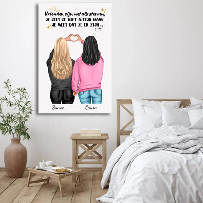 Besties - Gepersonaliseerde canvas