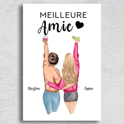 Meilleures amies - Toile gepersonaliseerd