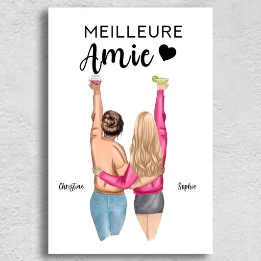 Meilleures amies - Toile gepersonaliseerd