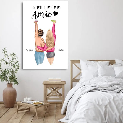 Meilleures amies - Toile gepersonaliseerd