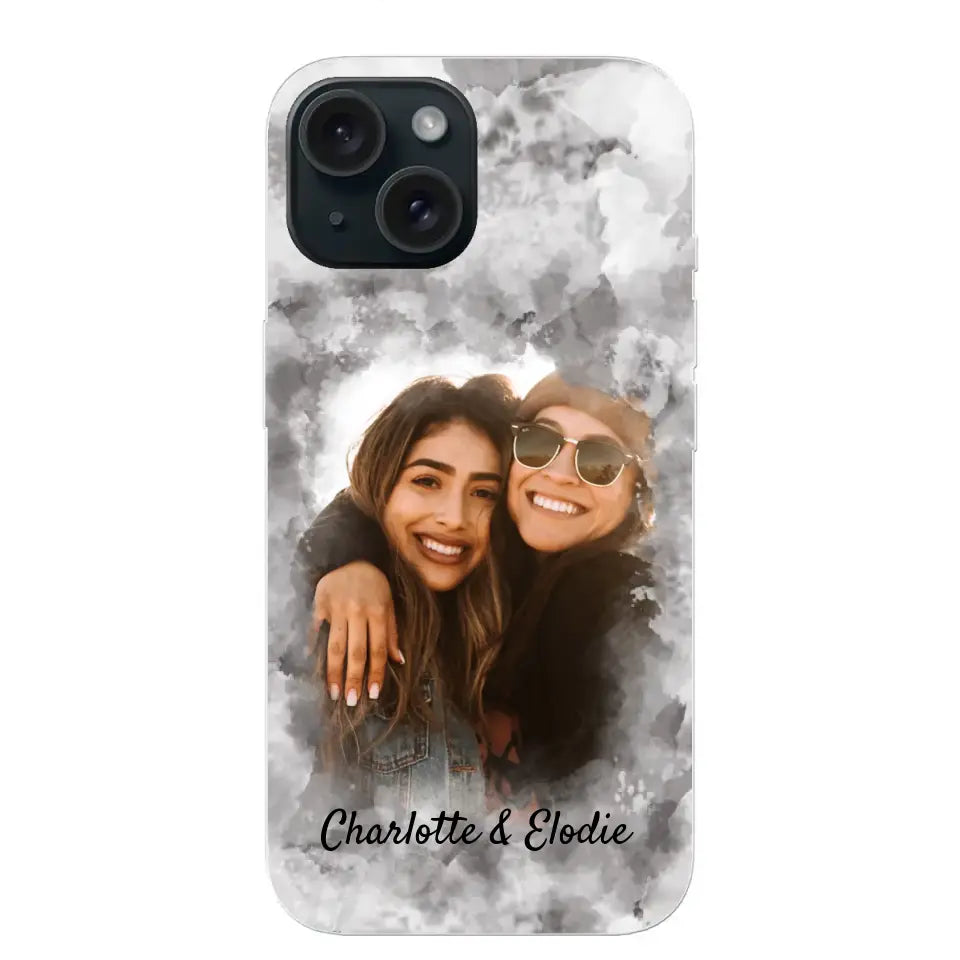 Jouw foto (stijl aquarel) - Gepersonaliseerd telefoonhoesje