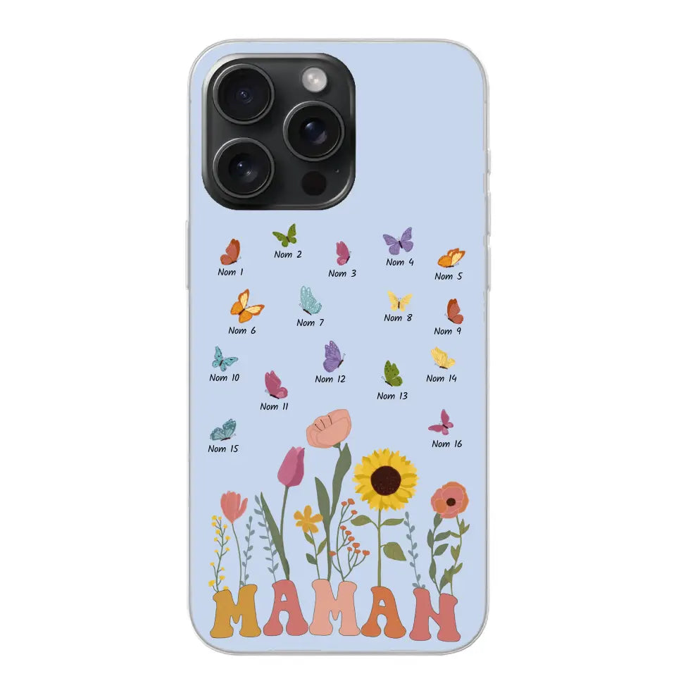 Prairie en papillons - Gepersonaliseerd telefoonhoesje
