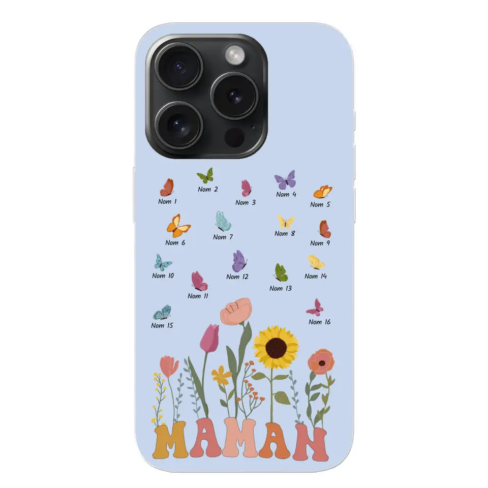 Prairie en papillons - Gepersonaliseerd telefoonhoesje