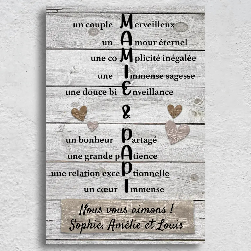 Een paar merveilleux - Toile gepersonaliseerd