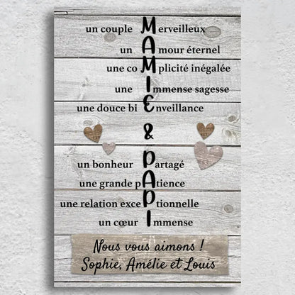 Een paar merveilleux - Toile gepersonaliseerd