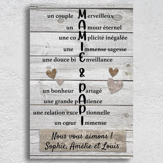 Een paar merveilleux - Toile gepersonaliseerd