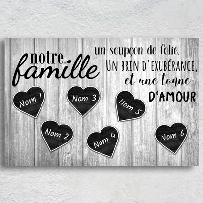 Notre famille - Toile gepersonaliseerd