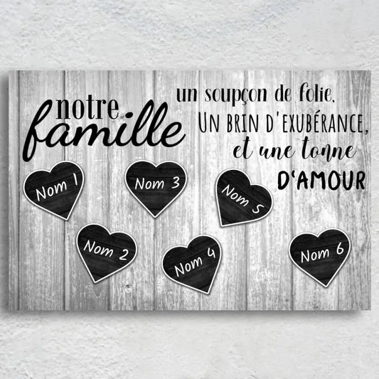 Notre famille - Toile gepersonaliseerd