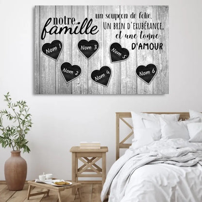 Notre famille - Toile gepersonaliseerd