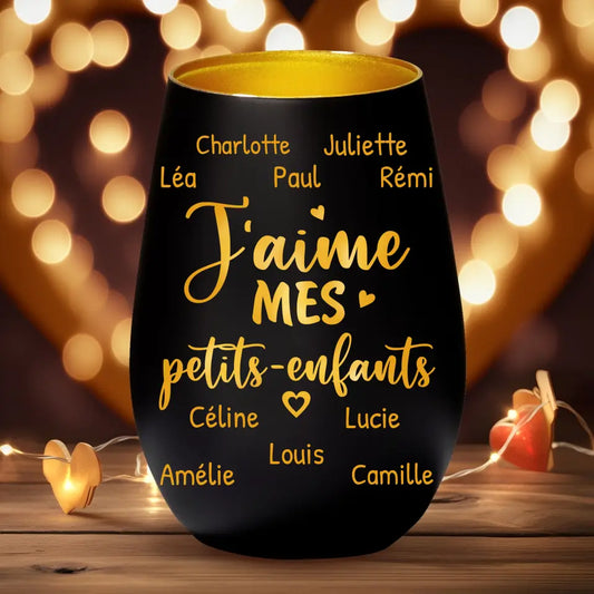 J'aime mes petits-enfants - Photophore gepersonaliseerd