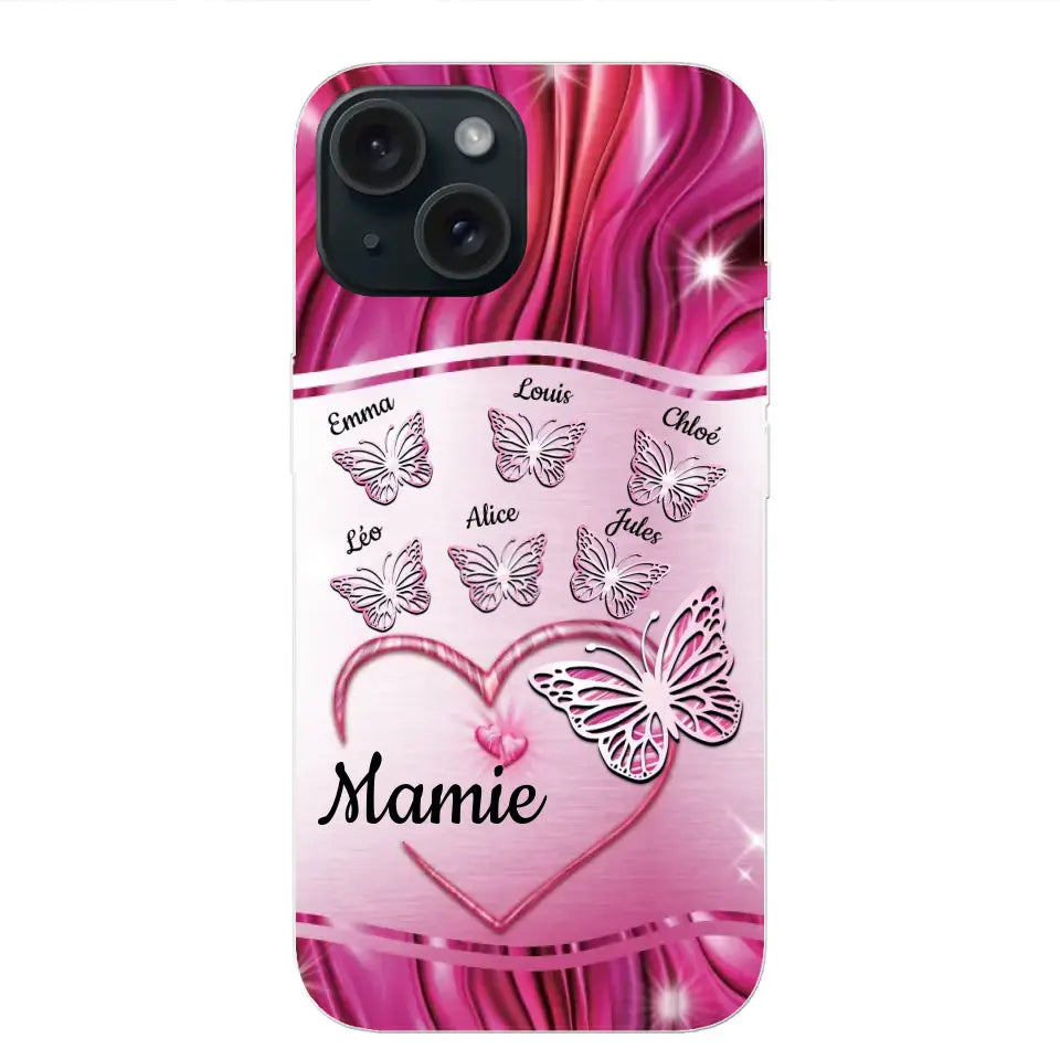 Papillons scintillants - Telefoonhoesje gepersonaliseerd