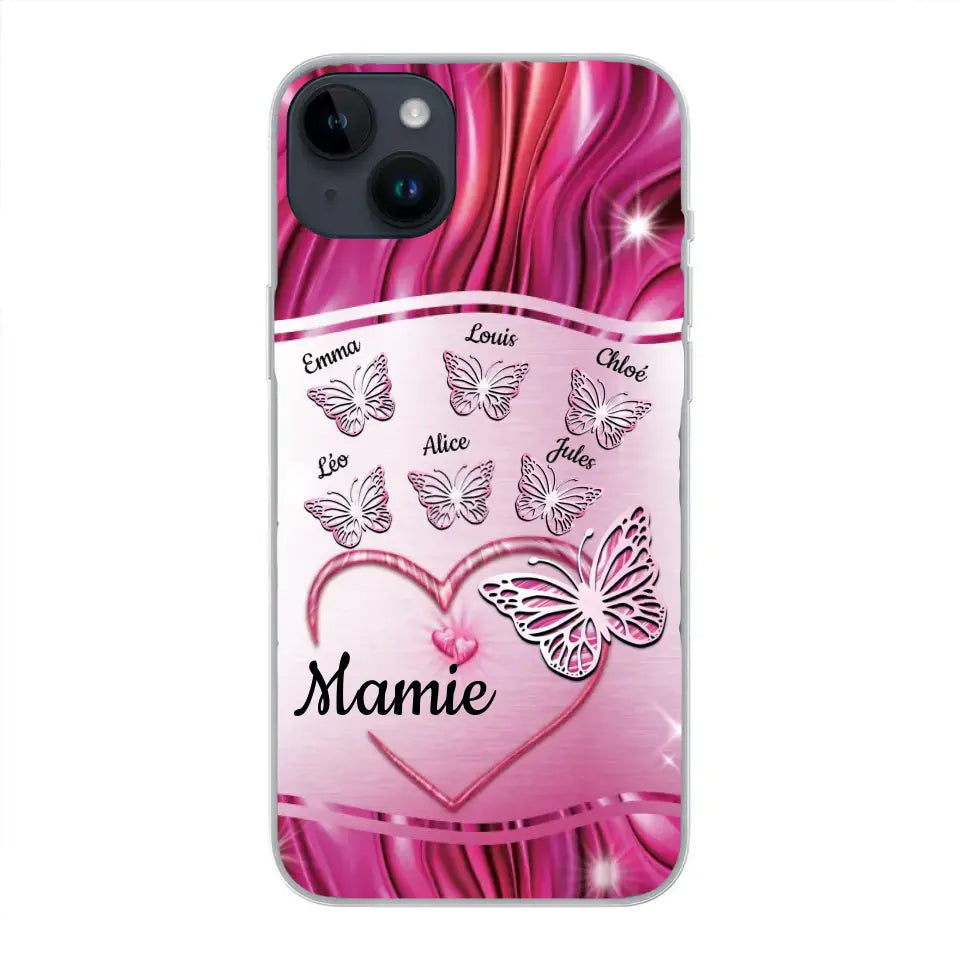 Papillons scintillants - Telefoonhoesje gepersonaliseerd