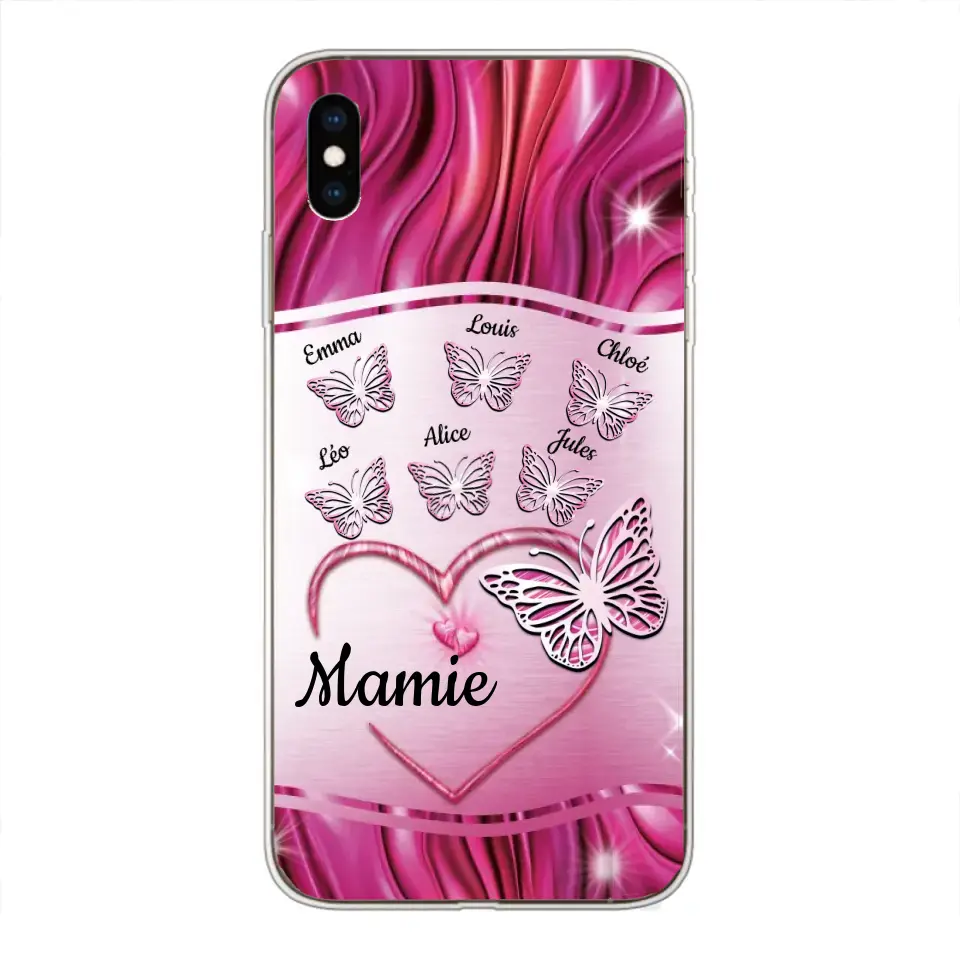 Papillons scintillants - Telefoonhoesje gepersonaliseerd