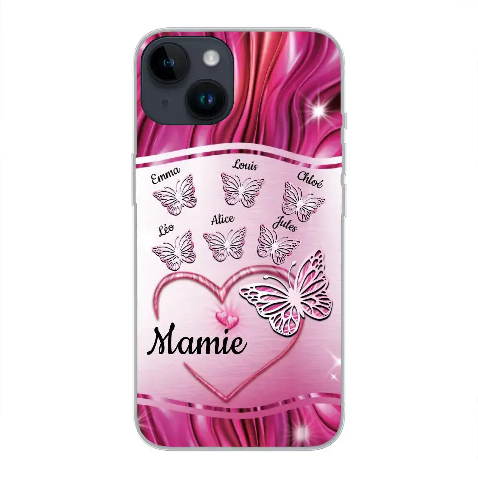 Papillons scintillants - Telefoonhoesje gepersonaliseerd