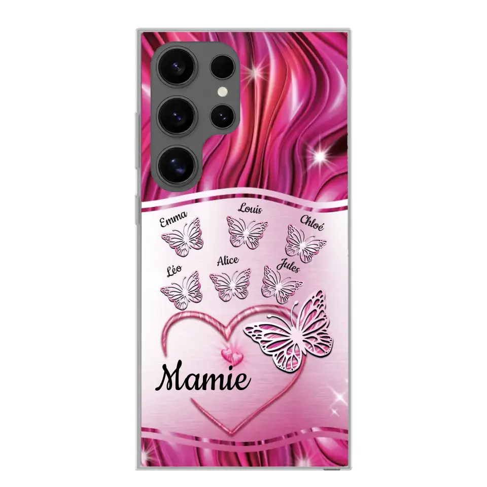Papillons scintillants - Telefoonhoesje gepersonaliseerd