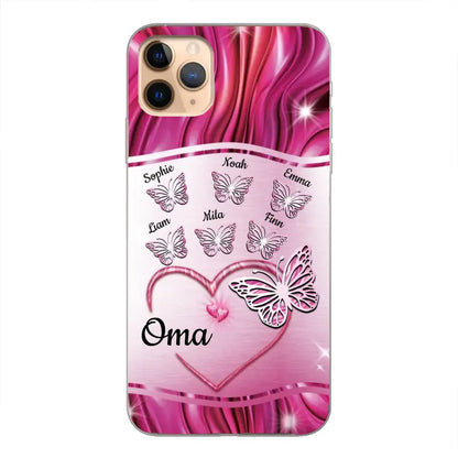 Glinsterende vlinders - Gepersonaliseerd telefoonhoesje