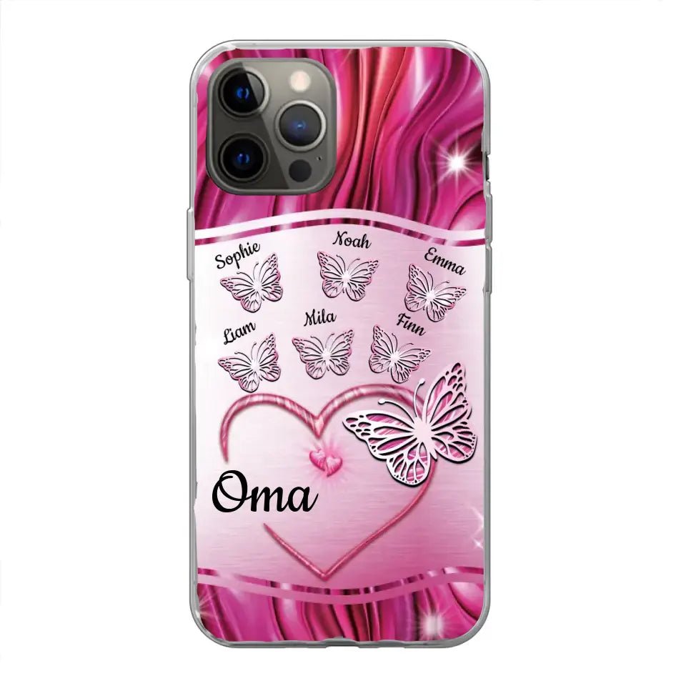 Glinsterende vlinders - Gepersonaliseerd telefoonhoesje
