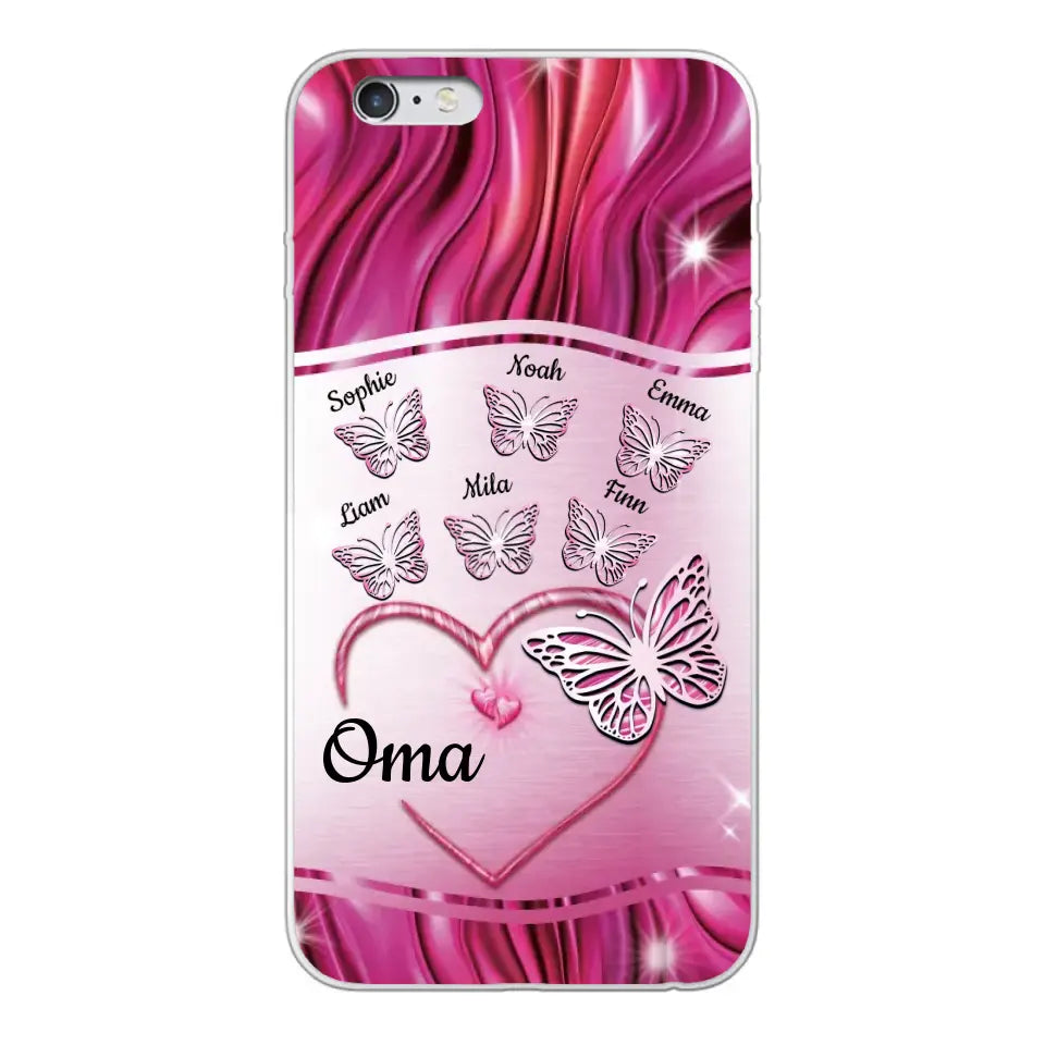 Glinsterende vlinders - Gepersonaliseerd telefoonhoesje