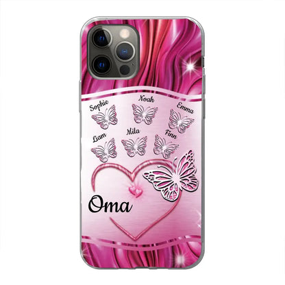 Glinsterende vlinders - Gepersonaliseerd telefoonhoesje