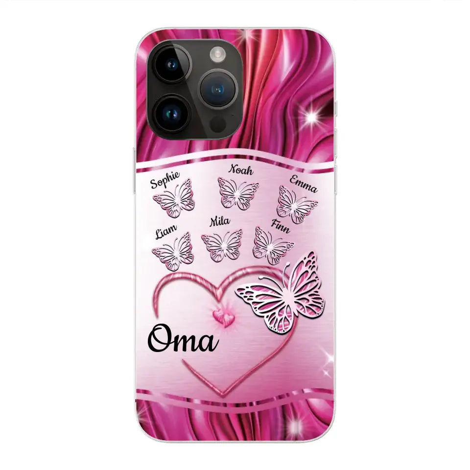 Glinsterende vlinders - Gepersonaliseerd telefoonhoesje