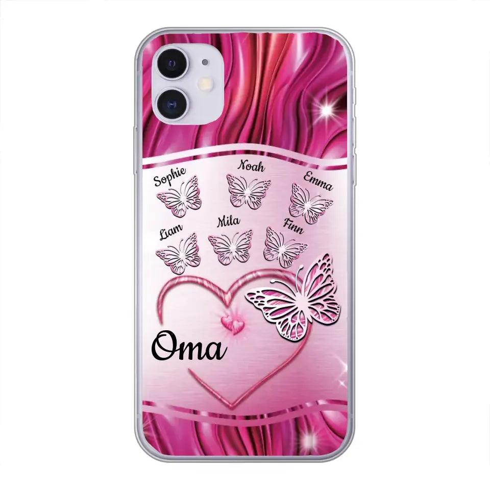 Glinsterende vlinders - Gepersonaliseerd telefoonhoesje