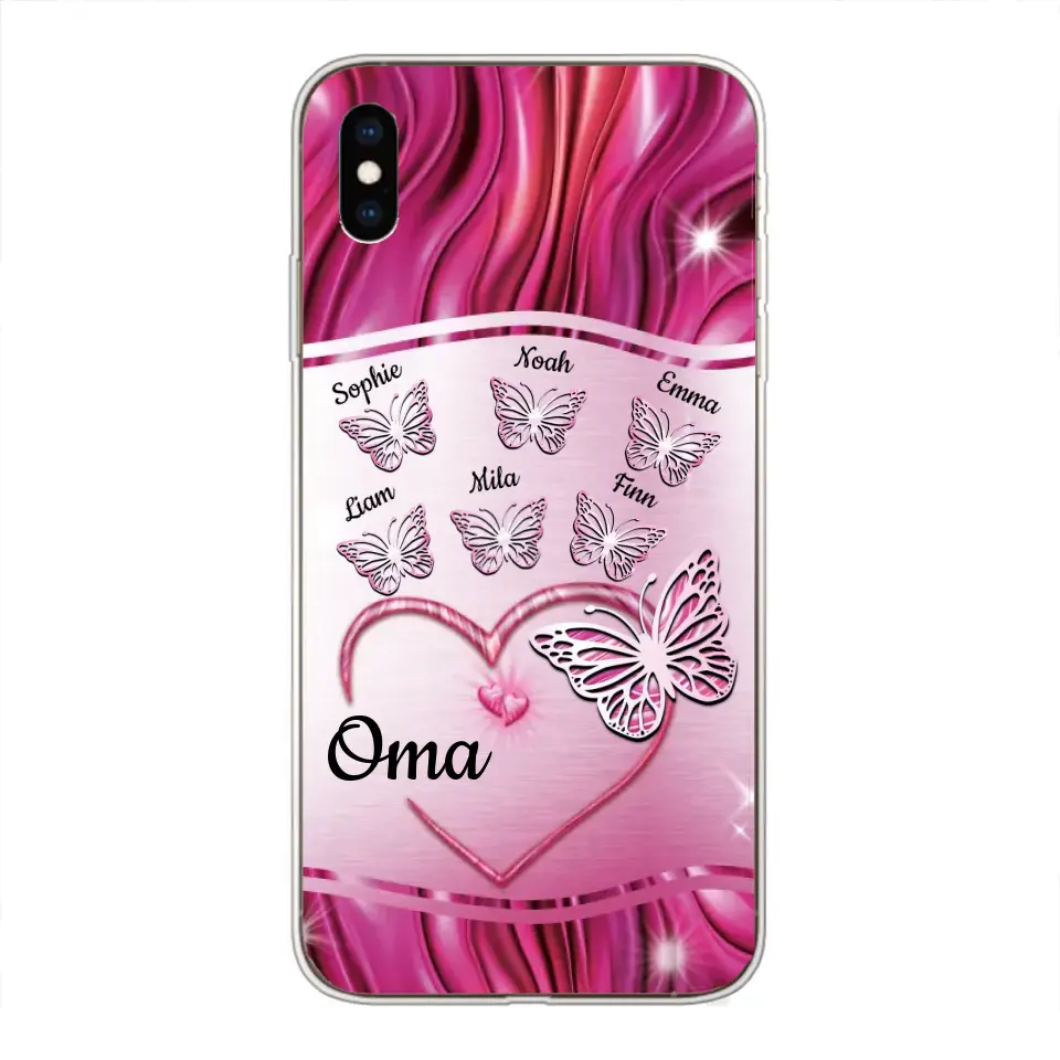 Glinsterende vlinders - Gepersonaliseerd telefoonhoesje