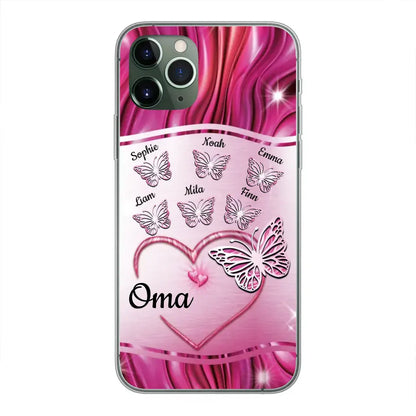 Glinsterende vlinders - Gepersonaliseerd telefoonhoesje