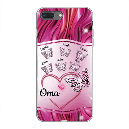 Glinsterende vlinders - Gepersonaliseerd telefoonhoesje