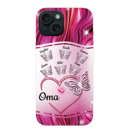 Glinsterende vlinders - Gepersonaliseerd telefoonhoesje