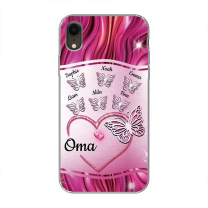 Glinsterende vlinders - Gepersonaliseerd telefoonhoesje