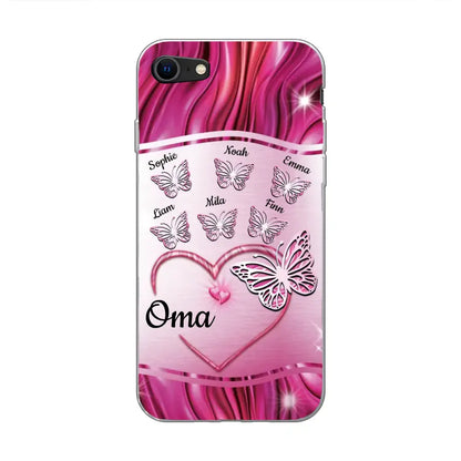 Glinsterende vlinders - Gepersonaliseerd telefoonhoesje