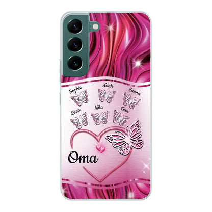 Glinsterende vlinders - Gepersonaliseerd telefoonhoesje