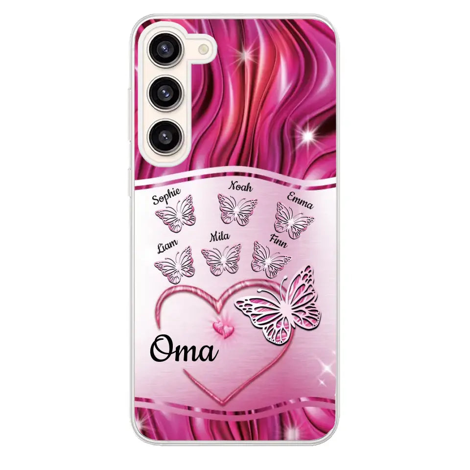 Glinsterende vlinders - Gepersonaliseerd telefoonhoesje