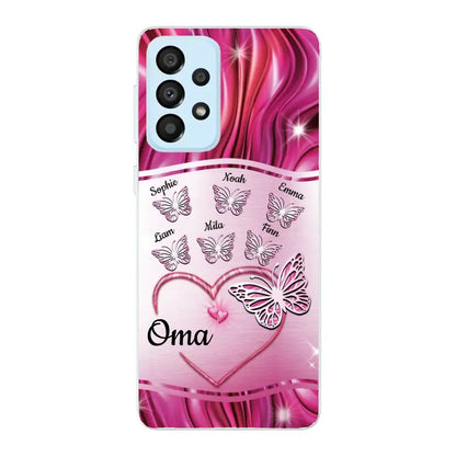 Glinsterende vlinders - Gepersonaliseerd telefoonhoesje