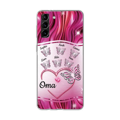 Glinsterende vlinders - Gepersonaliseerd telefoonhoesje