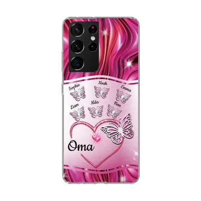 Glinsterende vlinders - Gepersonaliseerd telefoonhoesje