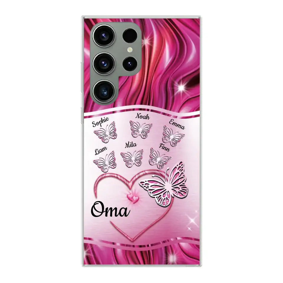 Glinsterende vlinders - Gepersonaliseerd telefoonhoesje