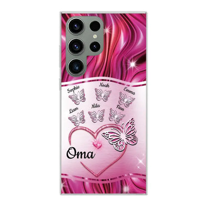 Glinsterende vlinders - Gepersonaliseerd telefoonhoesje