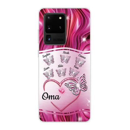Glinsterende vlinders - Gepersonaliseerd telefoonhoesje