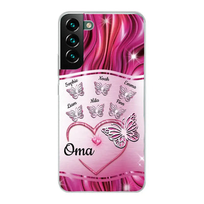 Glinsterende vlinders - Gepersonaliseerd telefoonhoesje