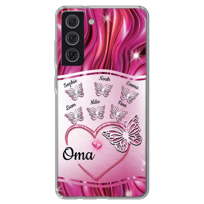 Glinsterende vlinders - Gepersonaliseerd telefoonhoesje