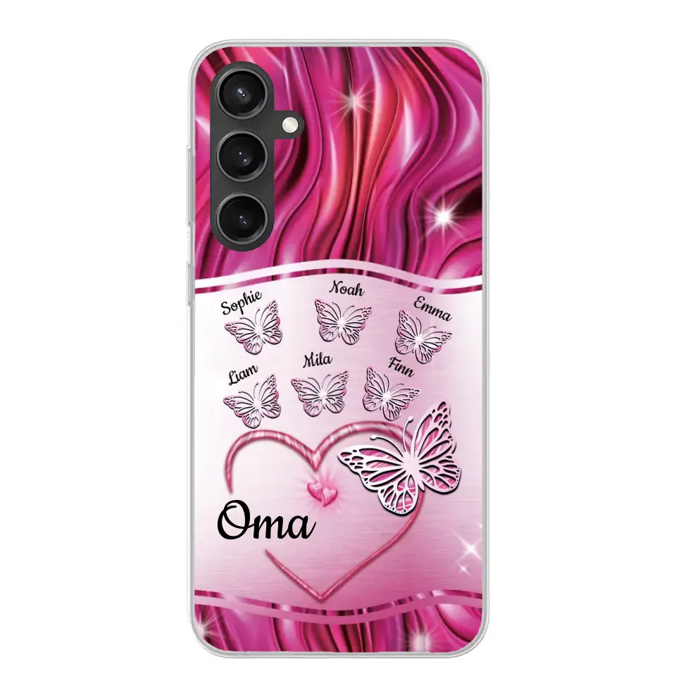 Glinsterende vlinders - Gepersonaliseerd telefoonhoesje