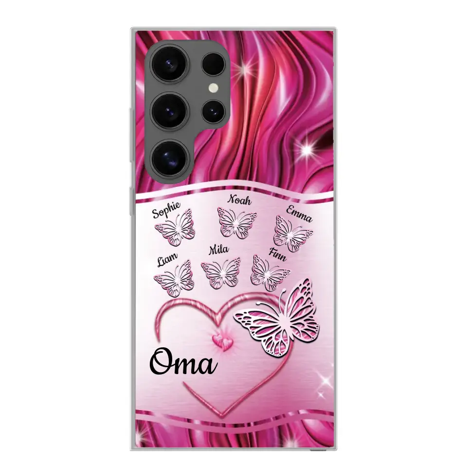 Glinsterende vlinders - Gepersonaliseerd telefoonhoesje