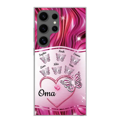 Glinsterende vlinders - Gepersonaliseerd telefoonhoesje