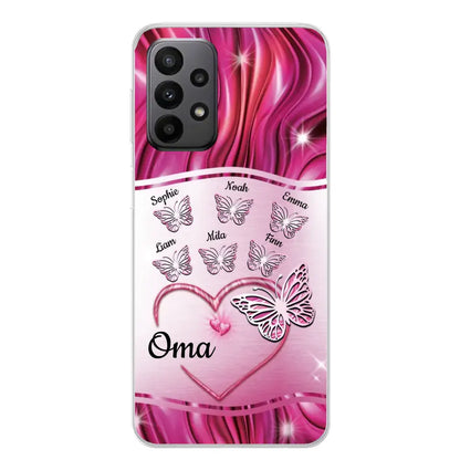 Glinsterende vlinders - Gepersonaliseerd telefoonhoesje