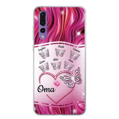 Glinsterende vlinders - Gepersonaliseerd telefoonhoesje
