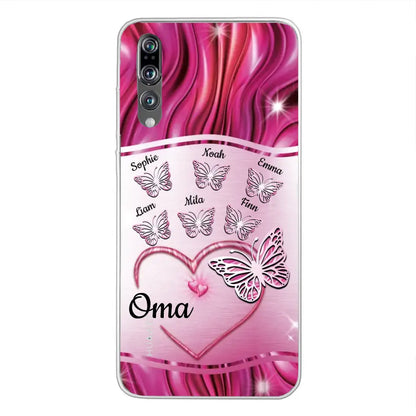 Glinsterende vlinders - Gepersonaliseerd telefoonhoesje