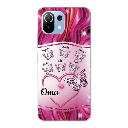 Glinsterende vlinders - Gepersonaliseerd telefoonhoesje