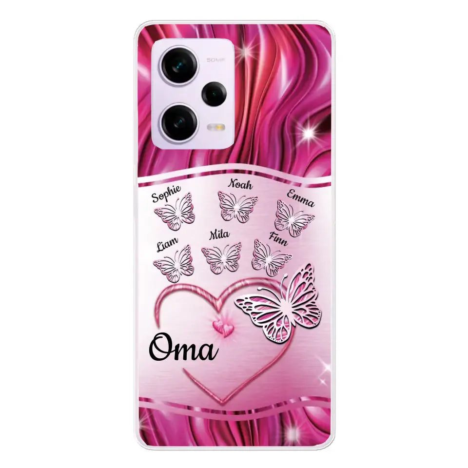 Glinsterende vlinders - Gepersonaliseerd telefoonhoesje